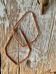 Copper Hoop Earrings ✴︎Herkimer✴︎
