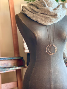 silver long necklace
