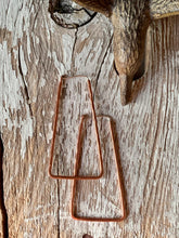 Load image into Gallery viewer, Copper Hoop Earrings ✴︎Trapezoid✴︎
