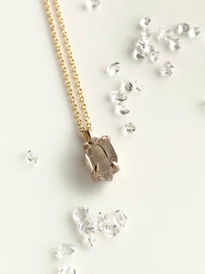 Herkimer Diamond Solitaire Pendant - F -