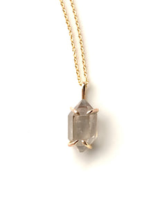 Herkimer Diamond Solitaire Pendant - H -