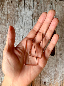 Copper Hoop Earrings ✴︎Trapezoid✴︎