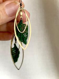 Eila // Lace Earrings ✴︎ Forest Green ✴︎