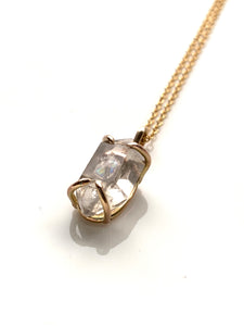 Herkimer Diamond Solitaire Pendant - H -