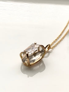 Herkimer Diamond Solitaire Pendant - H -