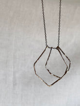 Load image into Gallery viewer, Geometric Silver Long Necklace ✴︎Crystal Cluster✴︎L✴︎
